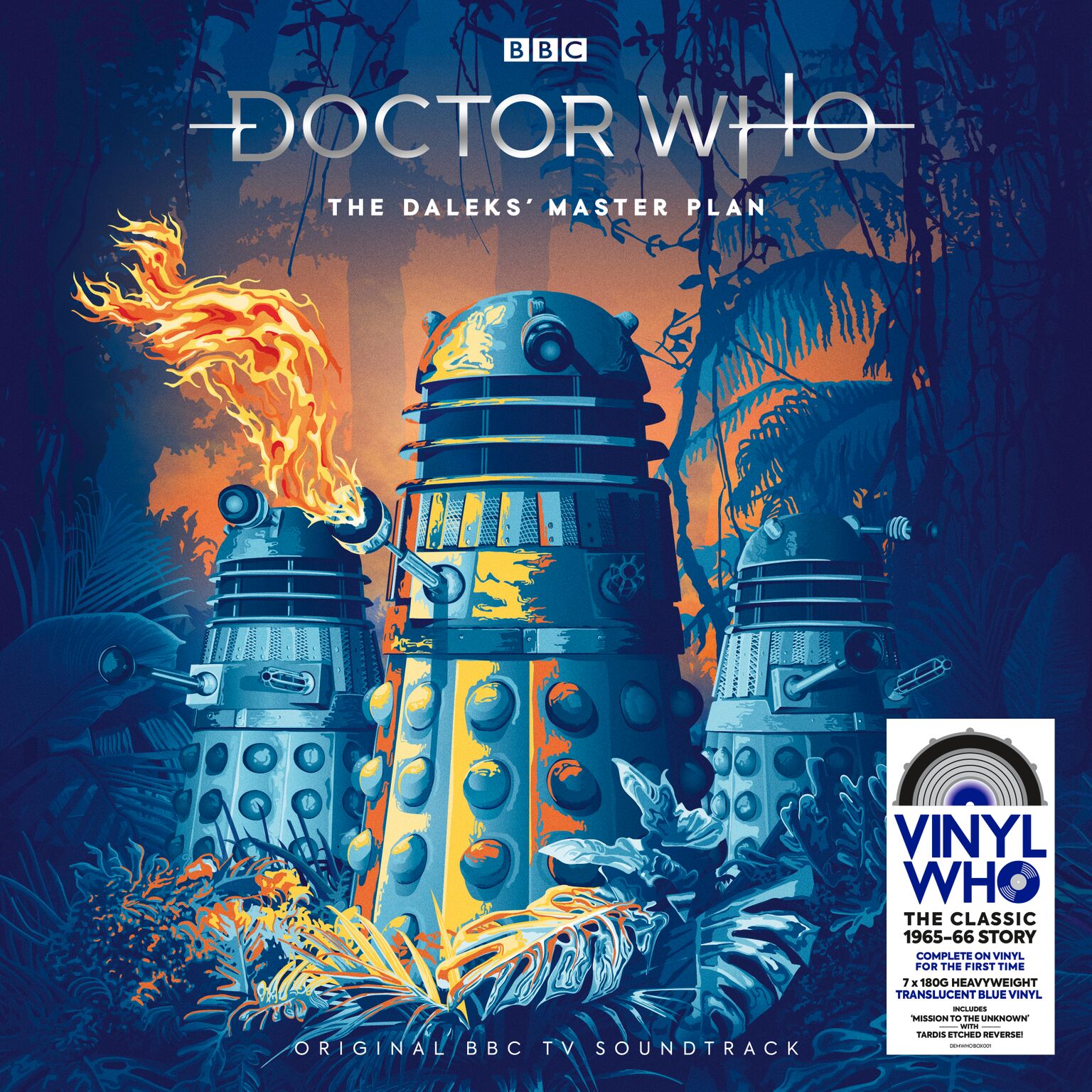 The Daleks Master Plan vinyl cover (c) Demon Music Group