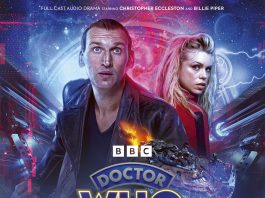 REVIEW: Doctor Who: Dark Tides Doctor Who: Dark Tides. Cover by Soundsmyth Creative (c) Big Finish. The Ninth Doctor looks upwards, alarmed, while Rose looks back over her shoulder confidently. The background is a composite of spaceship corridor, stars, and a burning spaceship in a dive.